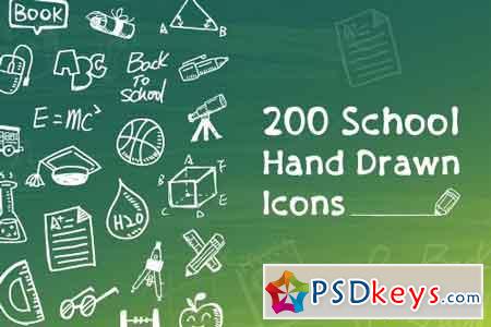 School and Education Hand Drawn Icons