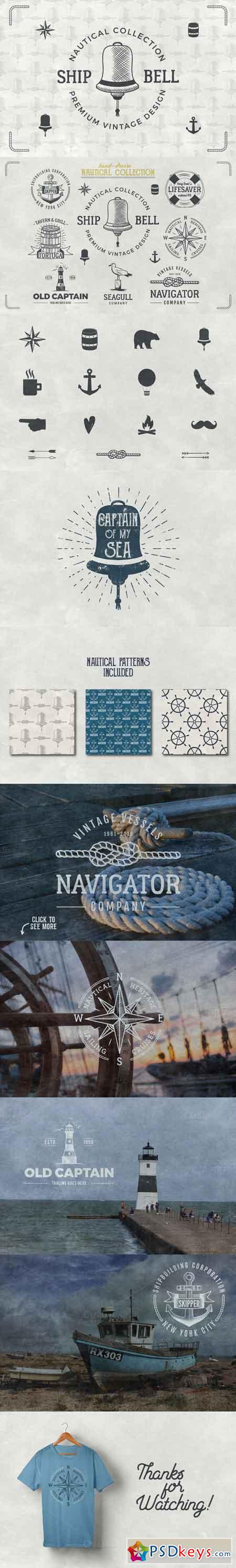 Vintage Nautical Logo Collection