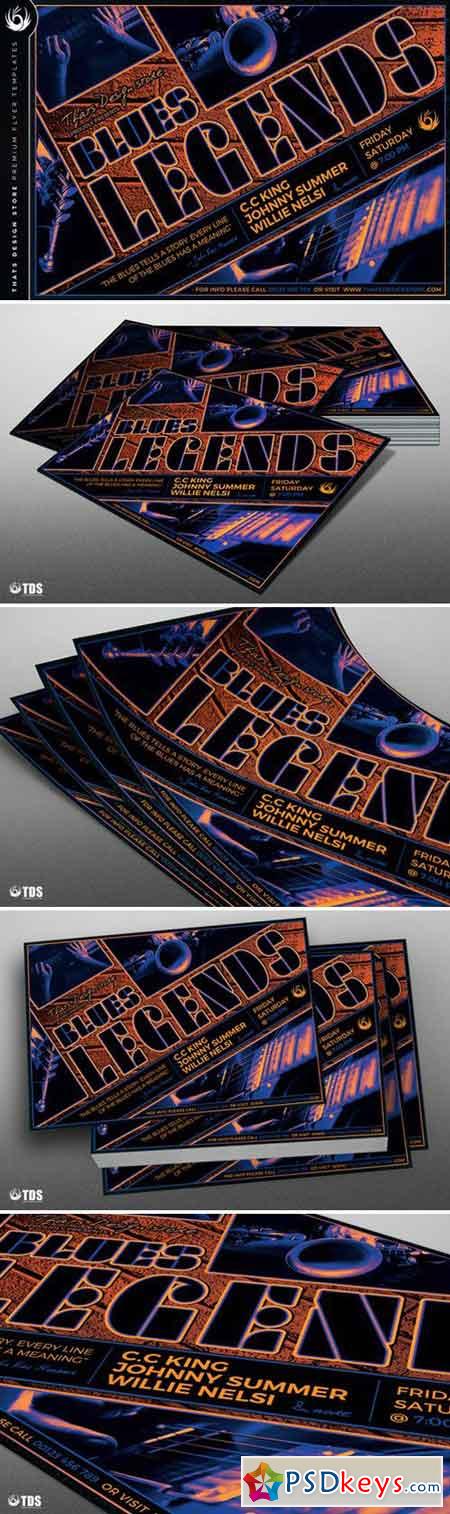 Blues Legends Flyer Template 898405