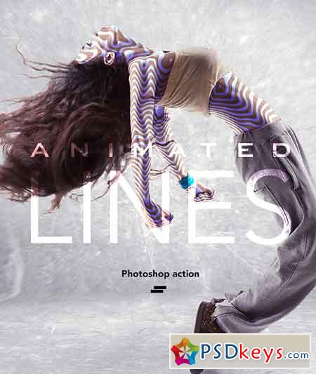 Gif Animated Lines Photoshop Action 18096584