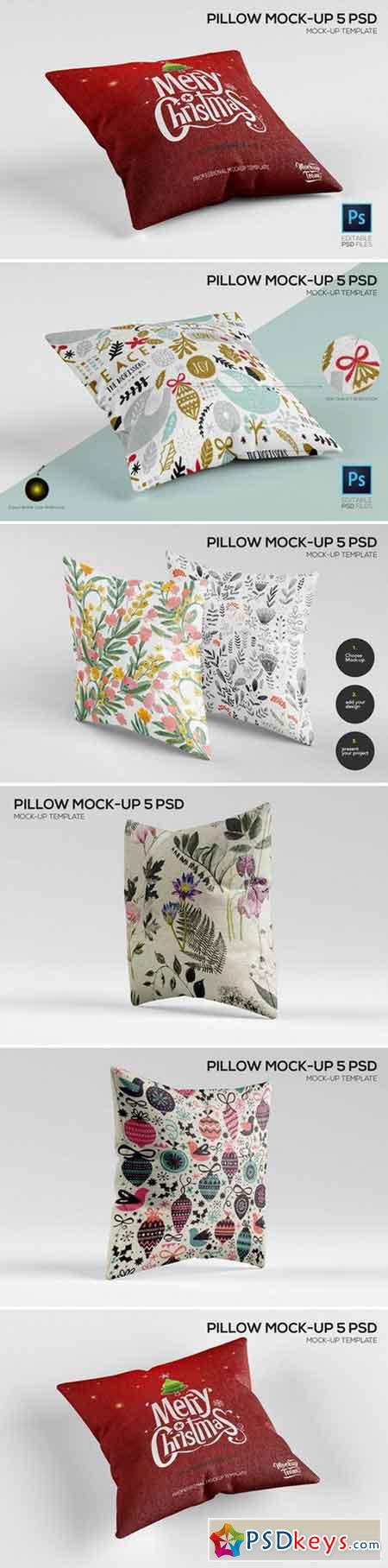 Pillow Mock-up Template (5 PSD) 995758RD