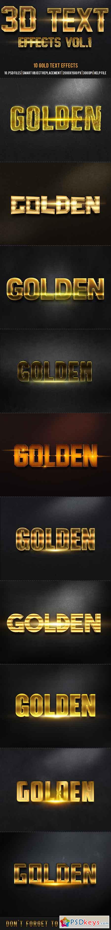 3D Gold Text Effects 15727111