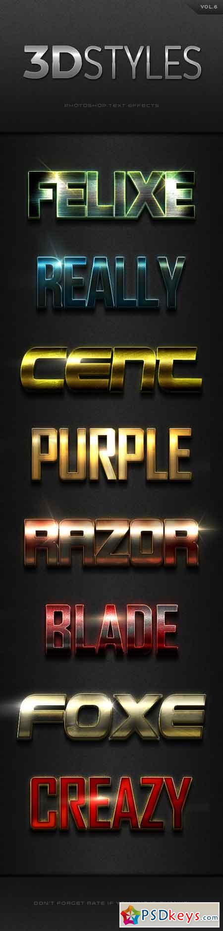 3D Photoshop Text Effects Vol.6 16594579