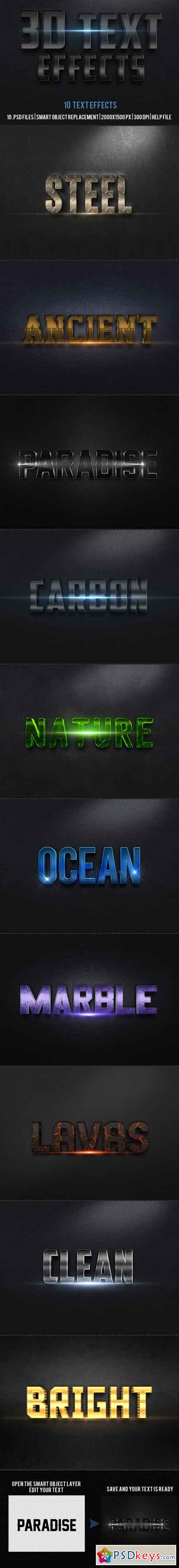 3d text effect psd file free download