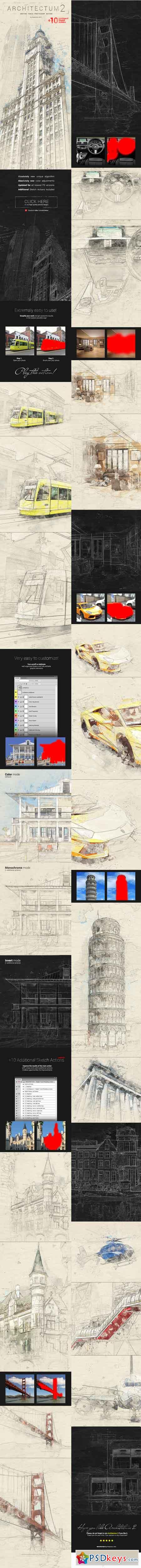 Architectum 2 - Sketch Tools Photoshop Action 18436174