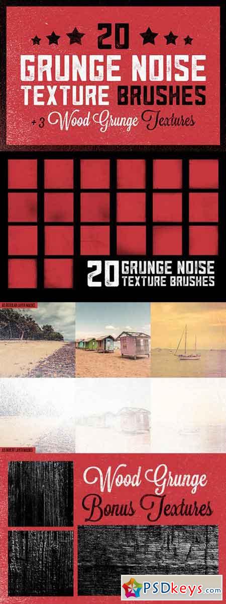 20 Grunge Noise Texture Brushes 65542