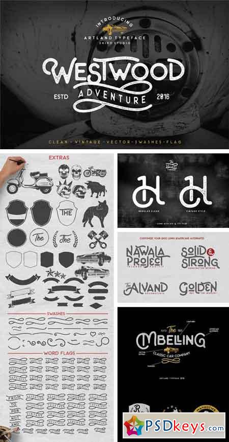 The Artland Typeface + Extras 1015594