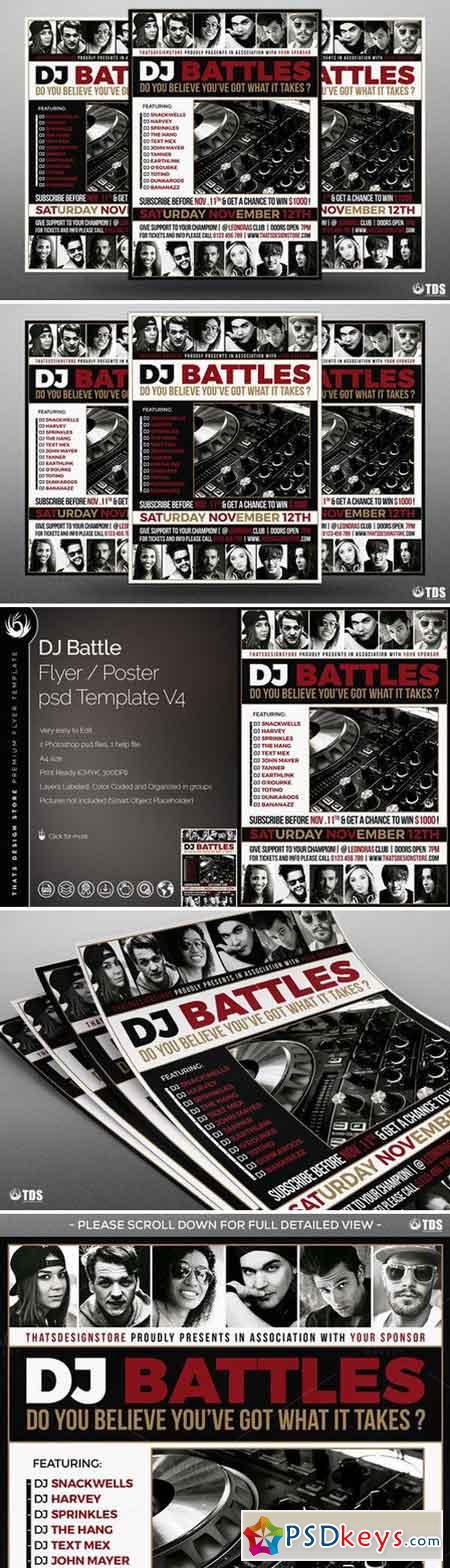DJ Battle Flyer Template V4 794236