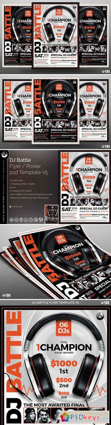 DJ Battle Flyer Template V5 854874