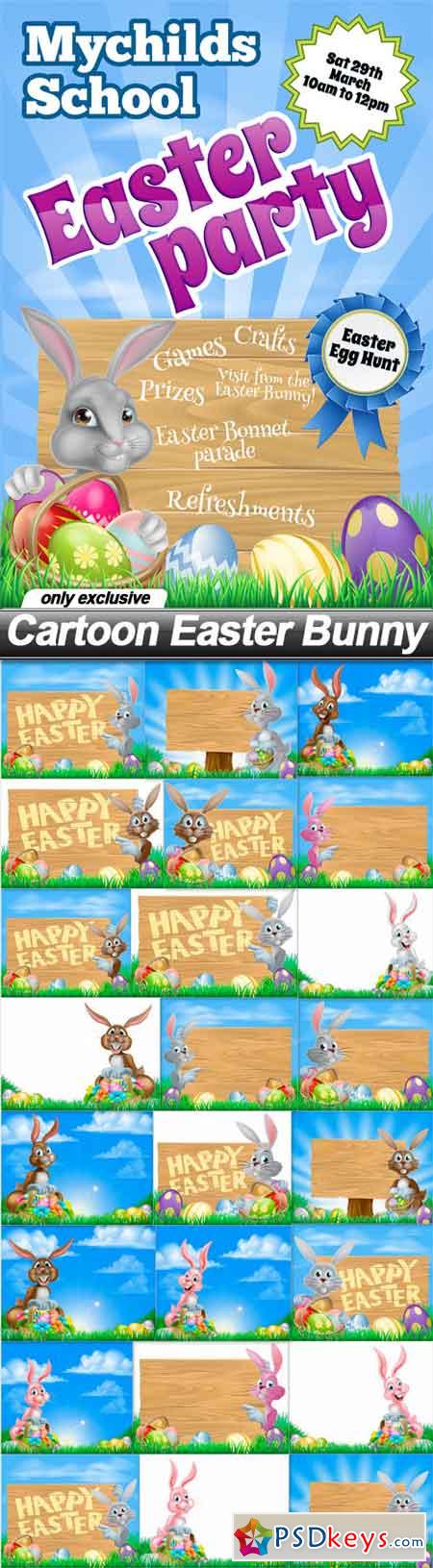Cartoon Easter Bunny - 25 EPS