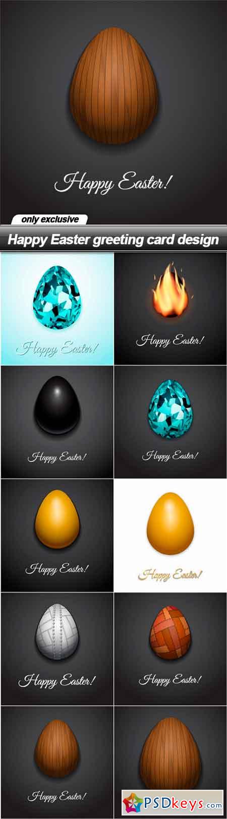 Happy Easter greeting card design - 10 EPS