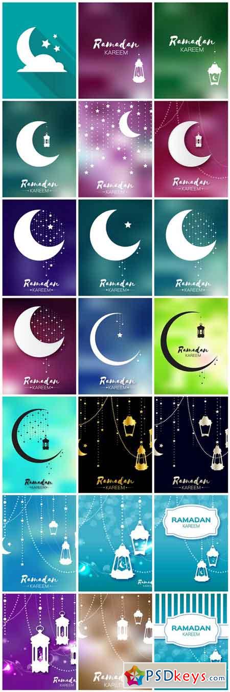 Ramadan Kareem celebration greeting card