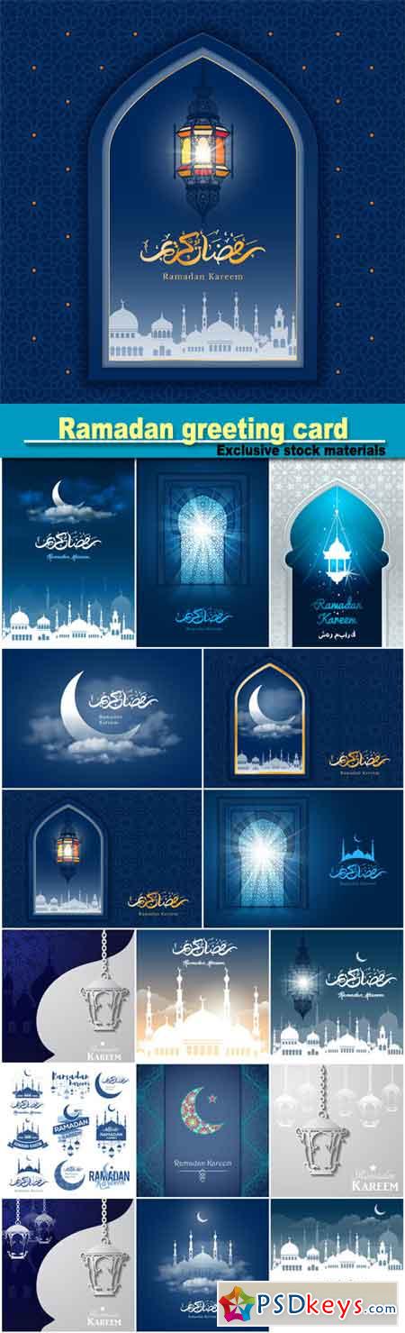 Ramadan greeting card, vector background