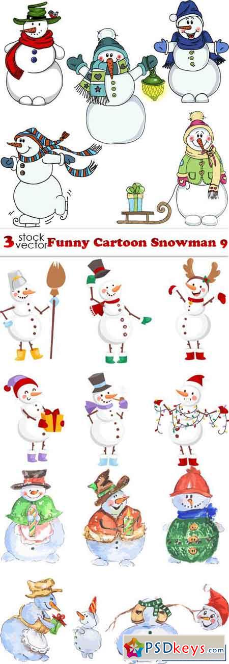 Funny Cartoon Snowman 9