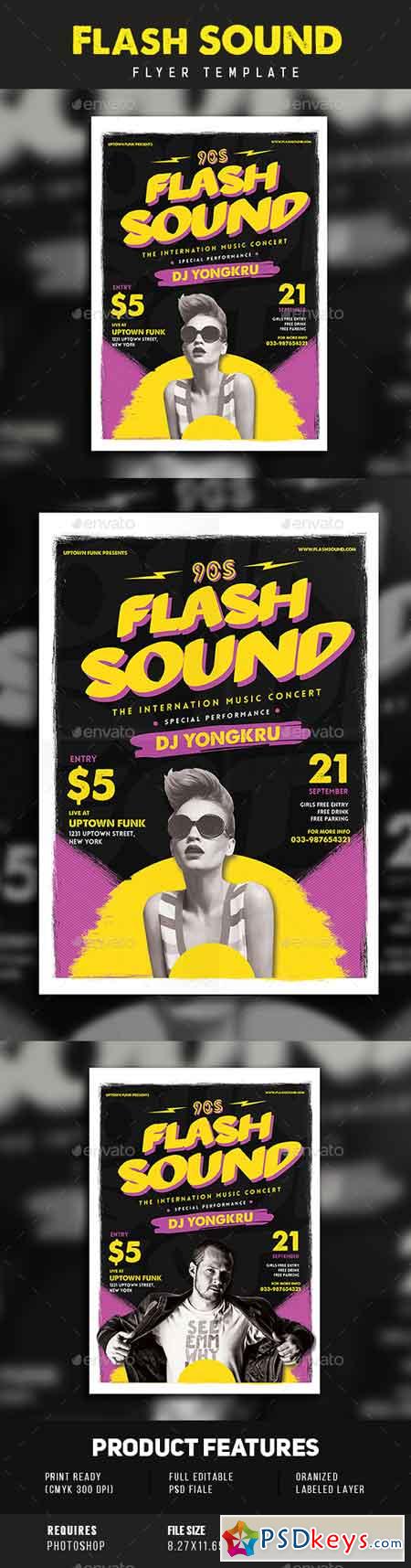 Flash Sound Music Party Flyer 15894719