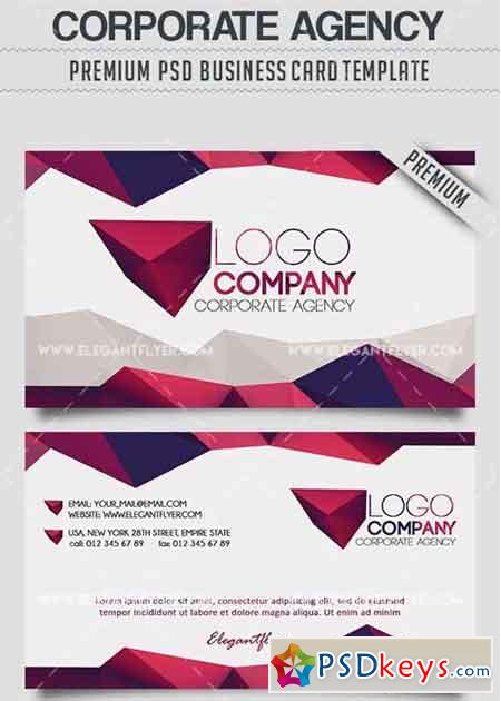 Corporate Agency V3 Business Card Templates PSD