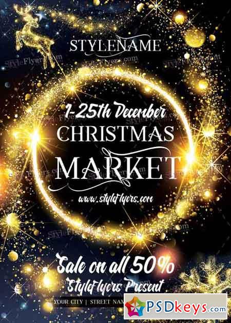 Christmas Market PSD V12 Flyer Template
