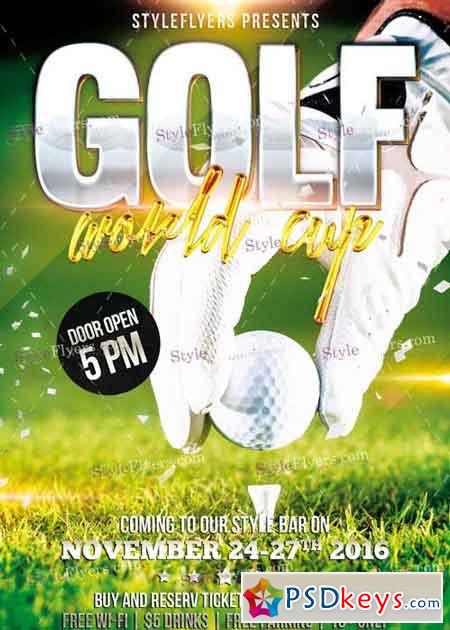 World Cup of_Golf PSD V11 Flyer Template