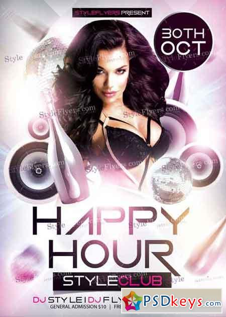Happy Hour PSD V11 Flyer Template