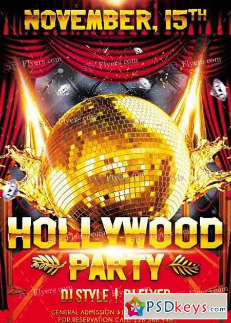 Hollywood Party PSD V8 Flyer Template