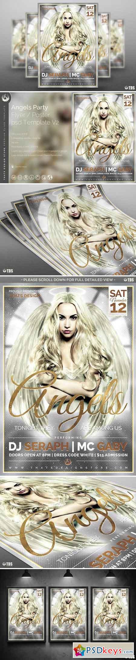Angels Party Flyer Template V2 646474