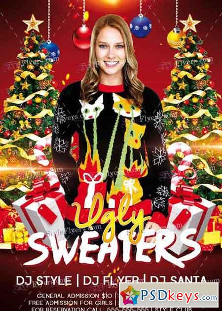 Ugly Sweaters PSD V7 Flyer Template