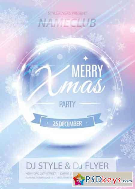 X-Mas Party 2017 V8 PSD Flyer