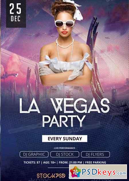 La Vegas Party V3 PSD Flyer