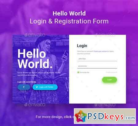 Hello World Login & Registration Form 14921096