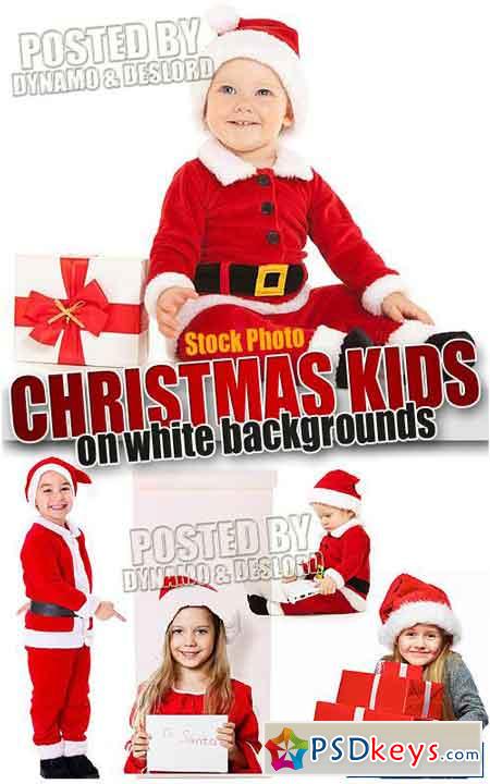 Christmas kids on white - UHQ Stock Photo