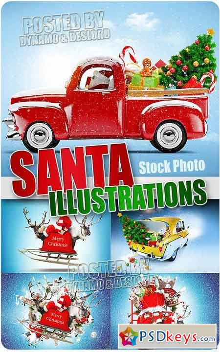 Santa Illustrations - UHQ Stock Photo