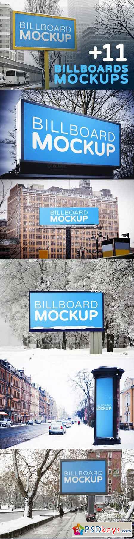 Billboards Mockups in Winter 1035516