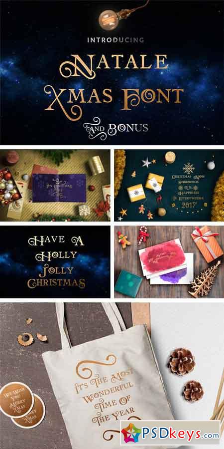 Natale Christmas Font & Bonus Gift 1046952