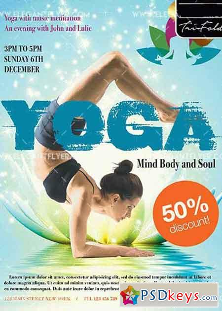 Yoga V7 Flyer PSD Template + Facebook Cover
