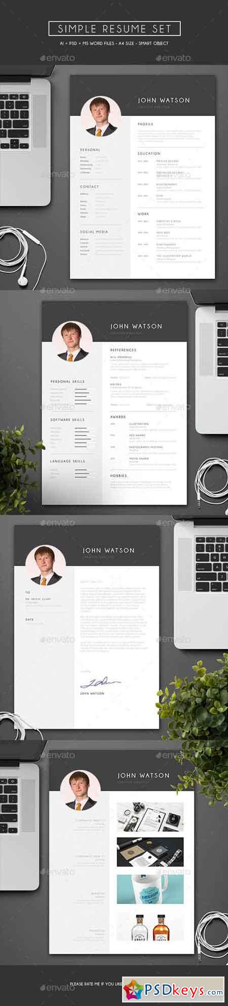 Simple Resume Set 13713856