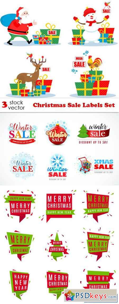 Christmas Sale Labels Set