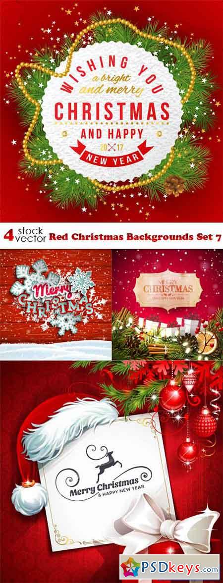 Red Christmas Backgrounds Set 7