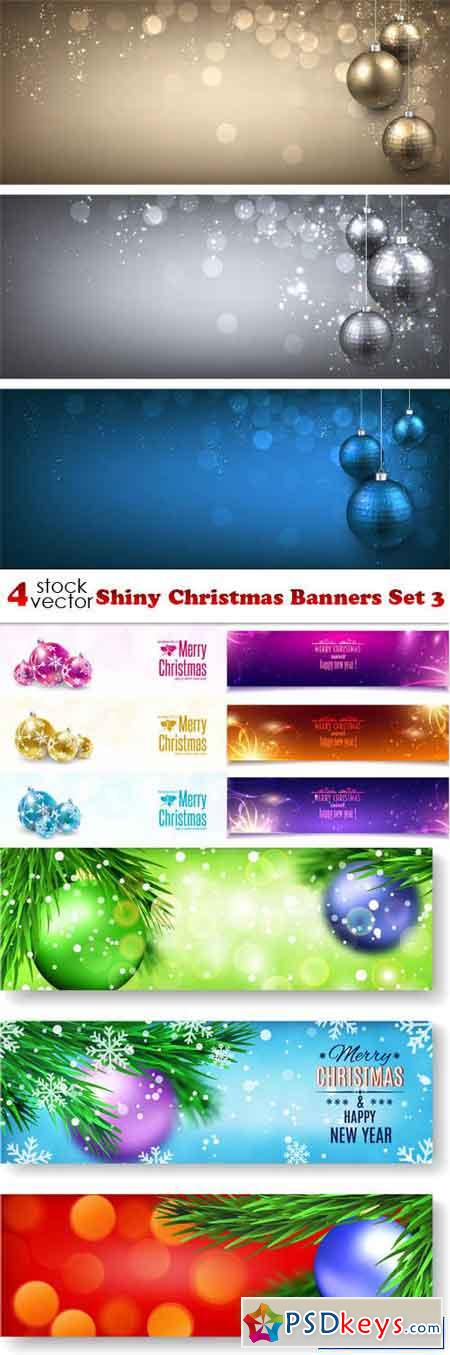 Shiny Christmas Banners Set 3