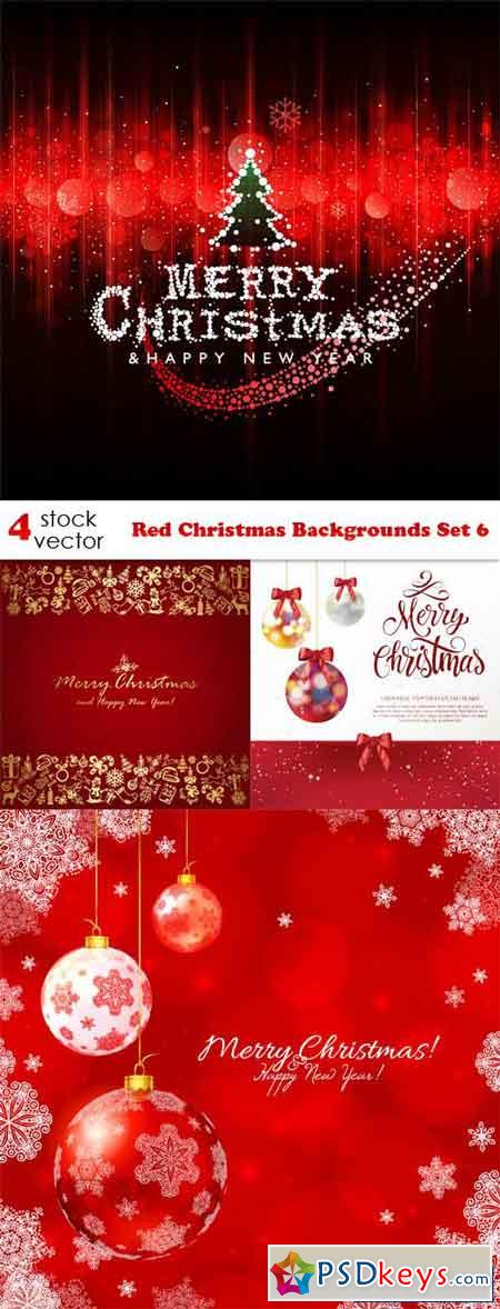Red Christmas Backgrounds Set 6