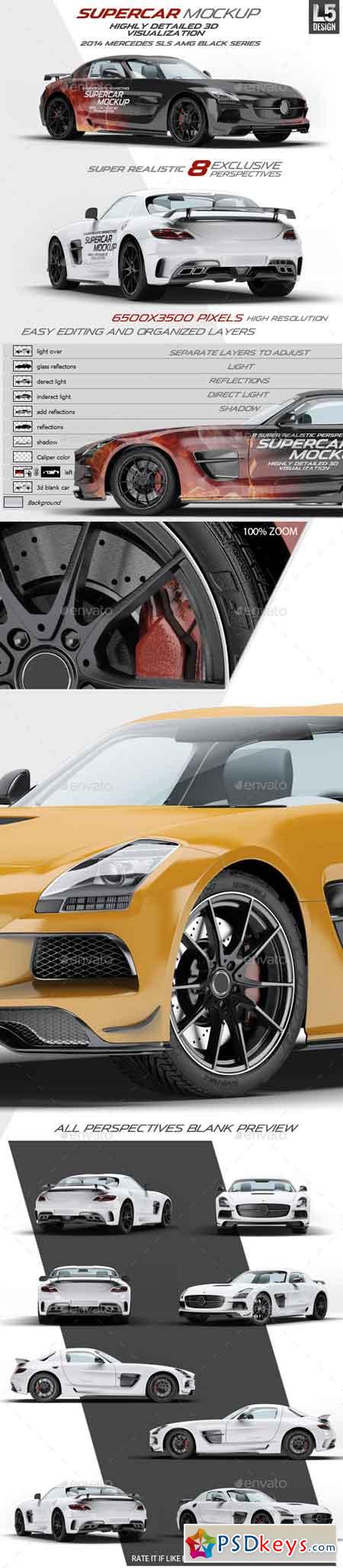 Supercar Mercedes SLS AMG Mock-Up 10540512