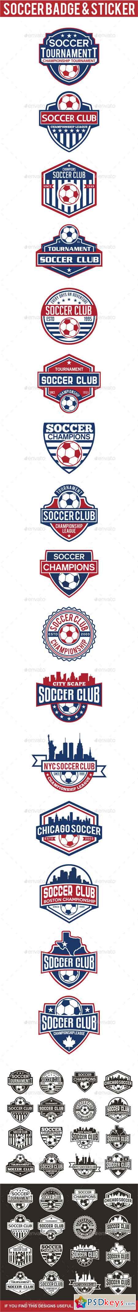 Soccer Badge & Sticker 15418441