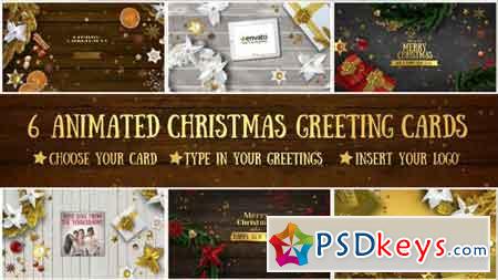 6 Christmas Greeting Cards 18855075 - After Effects Projects