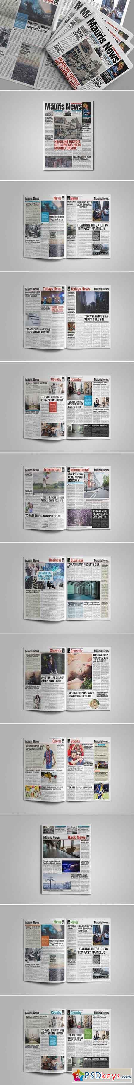 16 Page Newspaper Design 1056452