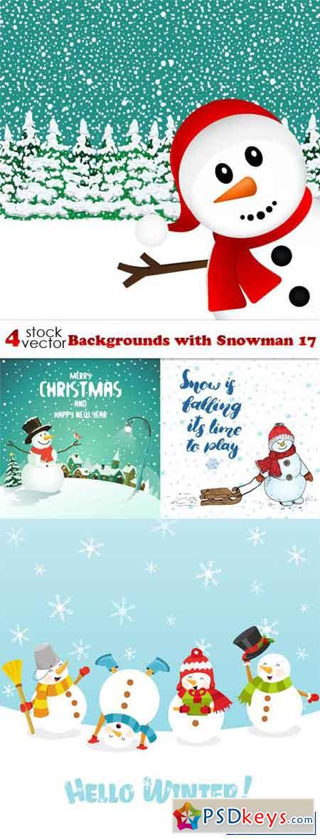 Backgrounds with Snowman 17