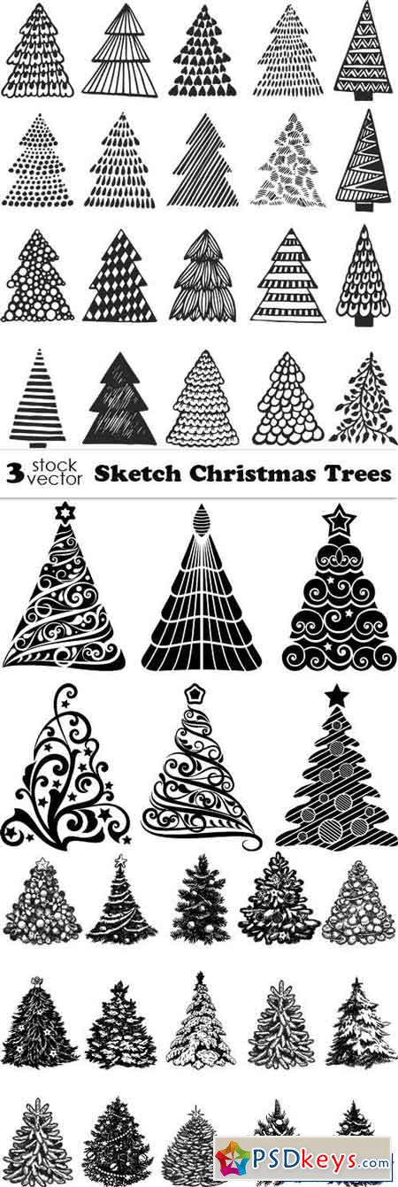 Sketch Christmas Trees
