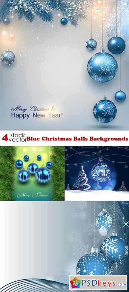 Blue Christmas Balls Backgrounds