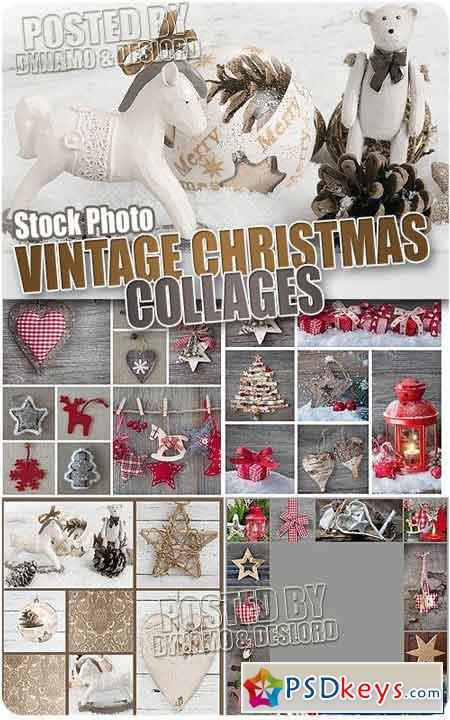 Vintage Christmas collages - UHQ Stock Photo