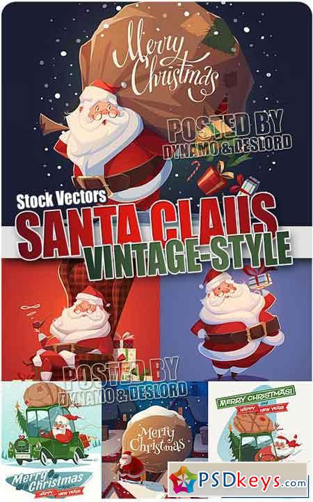Vintage-style Santas - Stock Vectors