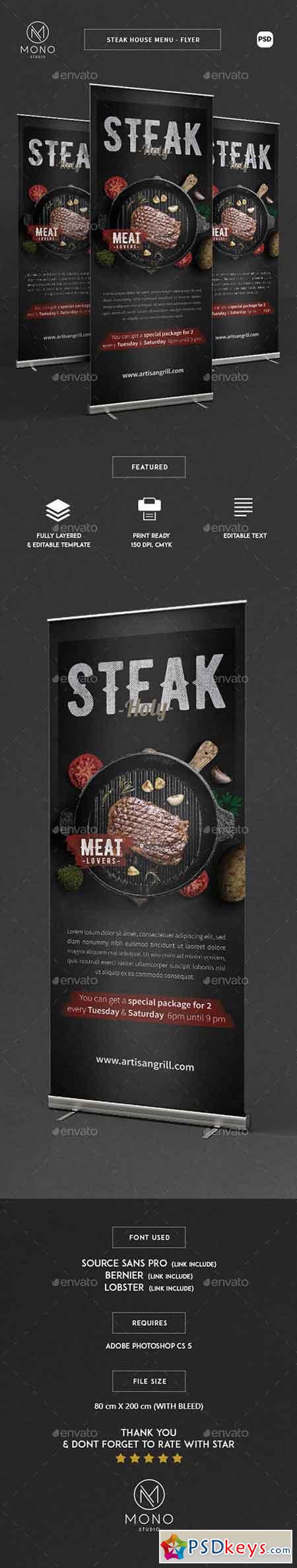 Steak House Roll Banner 17523606