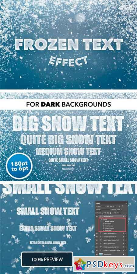 Frozen Text Effect for Photoshop 1079025